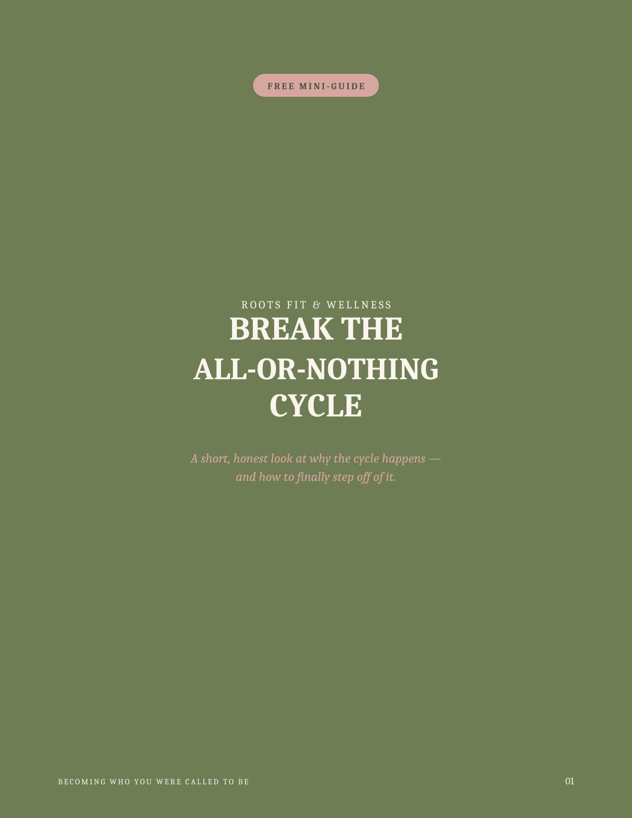 Roots Fit & Wellness Break the All-or-Nothing Cycle cover