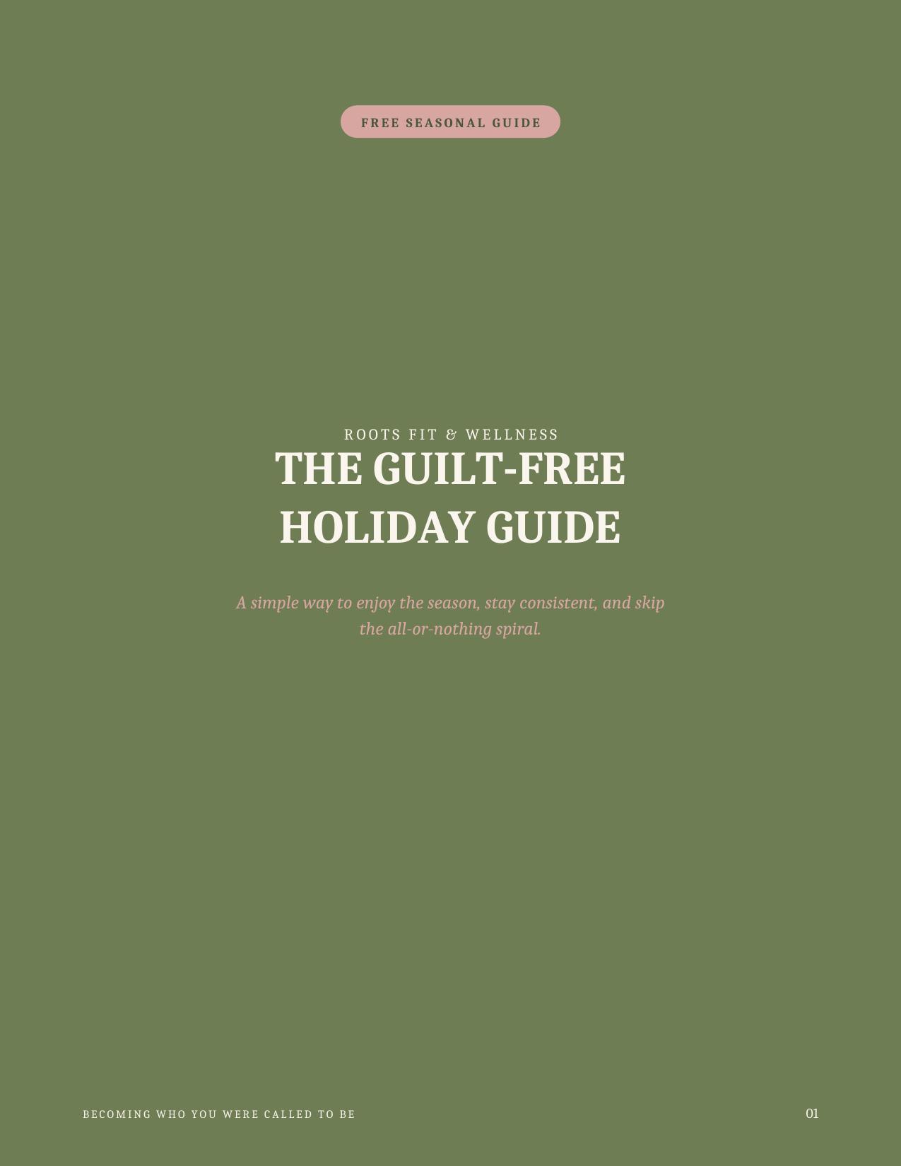 Roots Fit & Wellness The Guilt-Free Holiday Guide cover