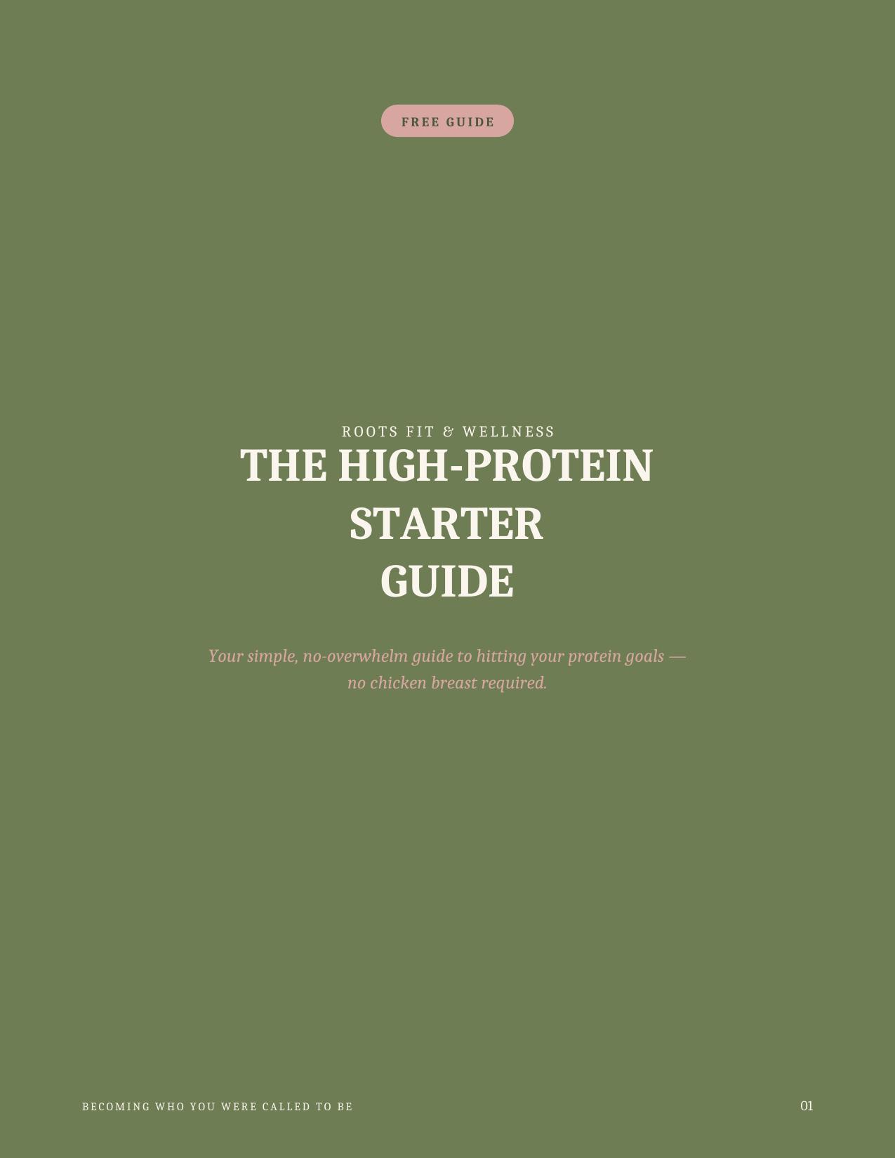 Roots Fit & Wellness The High-Protein Starter Guide cover